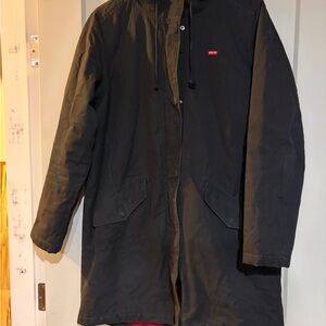 Levi's Black Long Womens Jacket